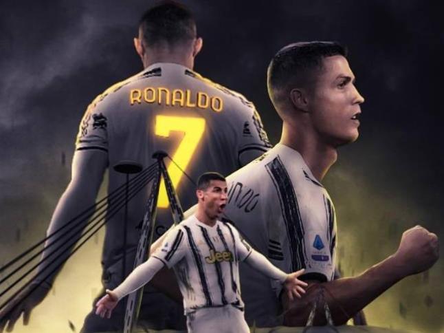 c罗庆祝图片4k全屏无水印,35岁的c罗个人双里程碑