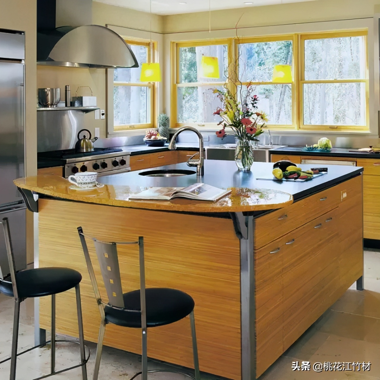 厨房怎么做好看耐用,竹木纤维板厨房装修效果图