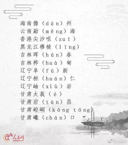 100个一读就错的地名,20个一读就错的云南地名