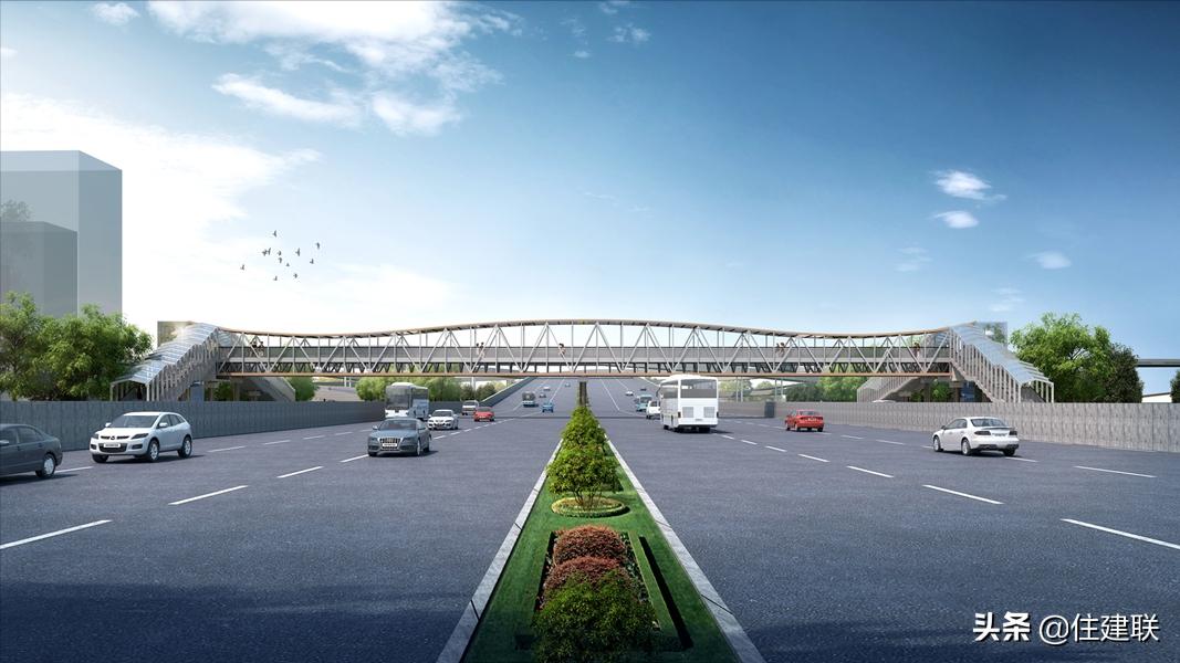 一桥架通两岸,一桥架南北方便往来