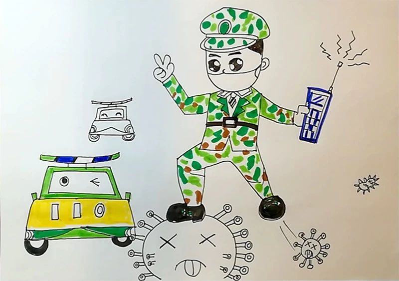 《抗病毒警察》--美美老师教你学画画