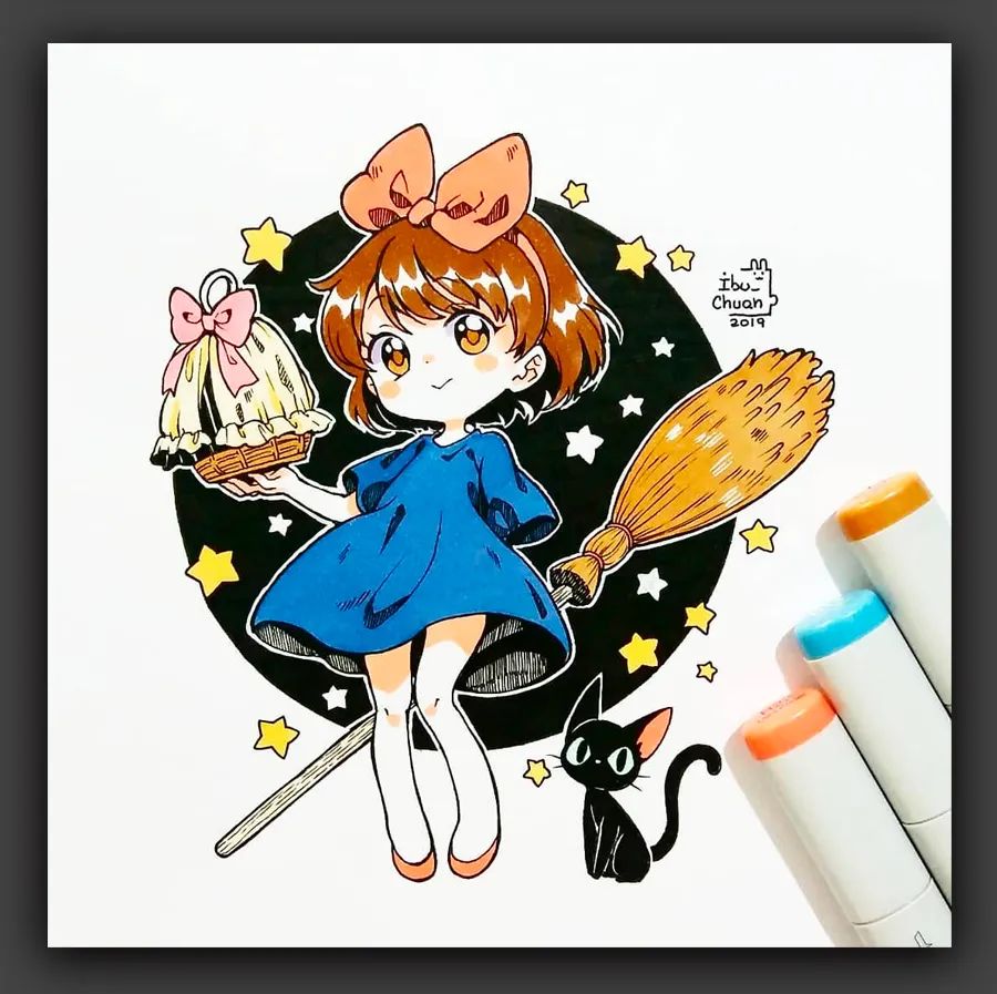 卡通动漫人物绘画素材9-12岁,绘画学习图文