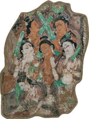 壁画中国传统文化简单点,围墙绘画壁画图案大全