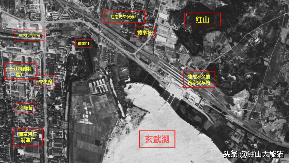美国中情局解密档案南京1970年高清卫星地图