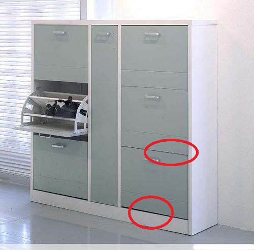 鞋柜和门边有20公分缝隙怎么利用,鞋柜中间镂空太多怎么改造