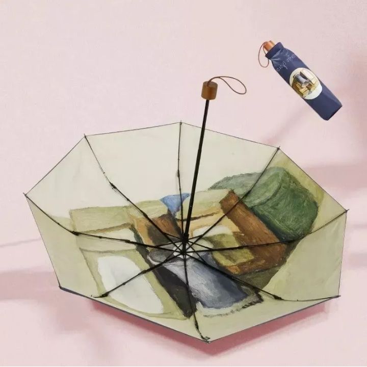伞晴雨两用高颜值复古风胶囊伞,日系雨伞长伞推荐