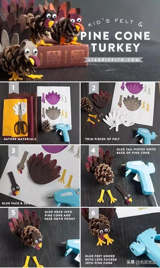 松塔创意手工实用又好看,松塔创意手工动物