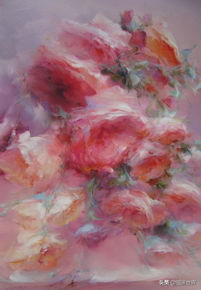 这画家绝对拥有绘画的魔力，把花束画得如此之美