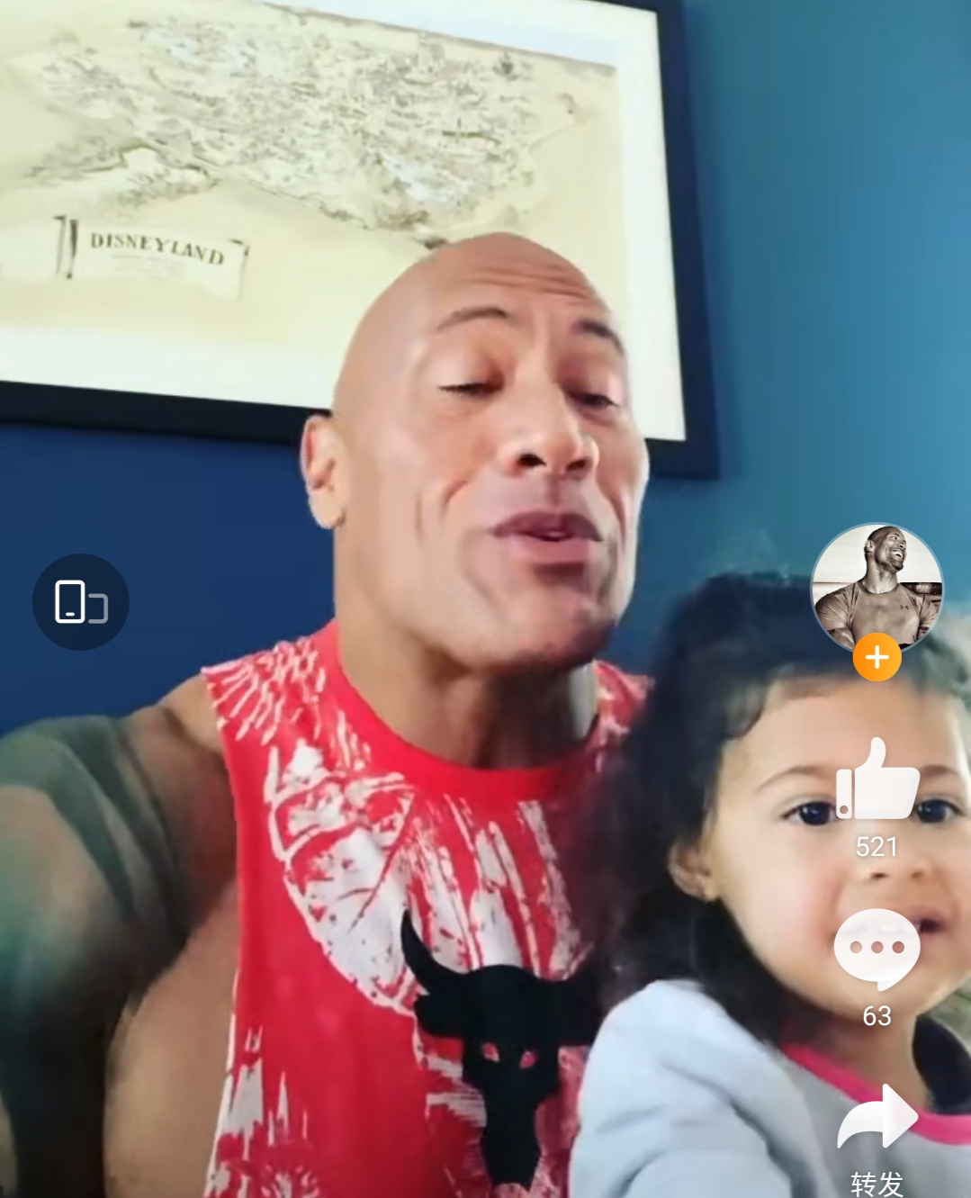 巨石强森回归速度与激情10,巨石强森和女儿的日常