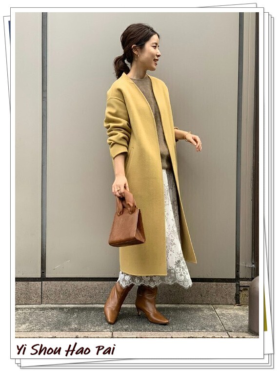 棕色长靴冬季不露腿搭配,棕色长靴怎么搭配好看冬季