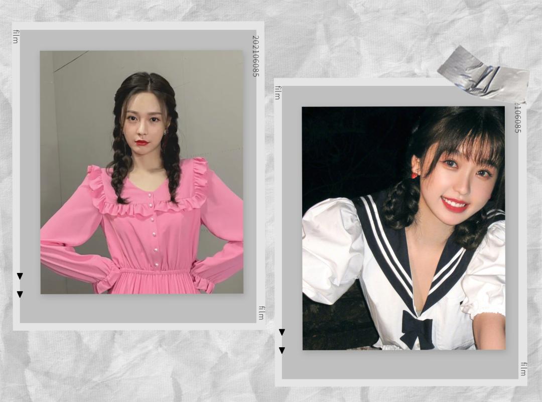 适合30-40岁圆脸减龄扎发,锁骨发型女怎么扎圆脸减龄