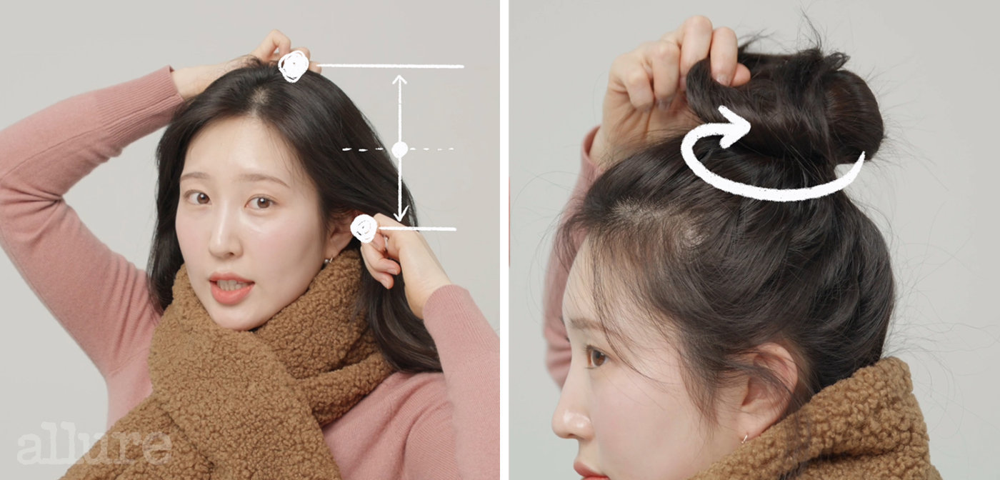 适合戴小熊帽子围巾的发型,扁头戴围巾的头发怎么弄