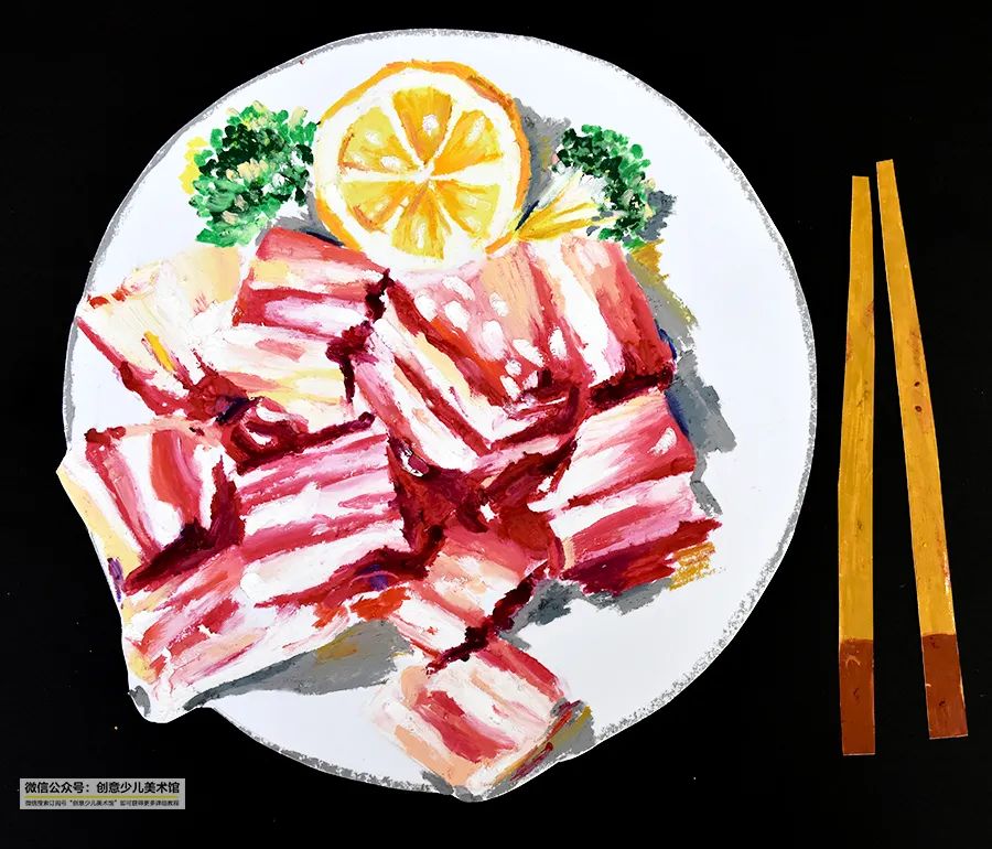 五花肉重彩油画棒教学目标,油画棒儿童画简单又漂亮详细教程
