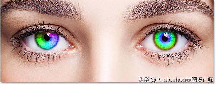 ps怎么制作美瞳花纹,ps如何改美瞳颜色