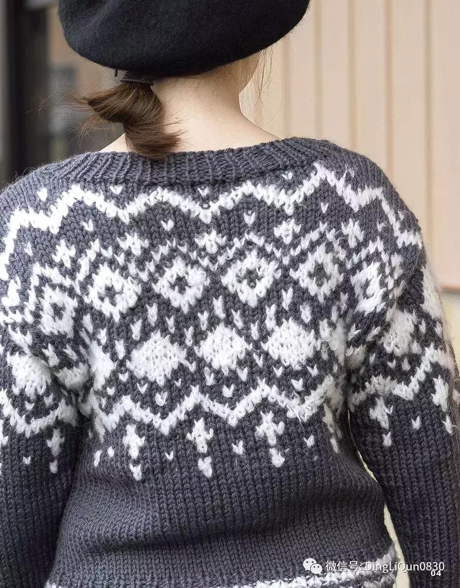 围巾编织教程10-15岁,圆肩针织宽松套头衫小款编织