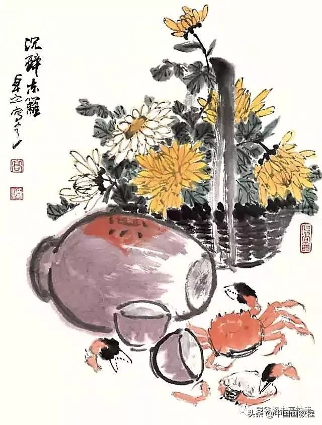 菊花花头花苞画法,菊花花头的画法步骤图片