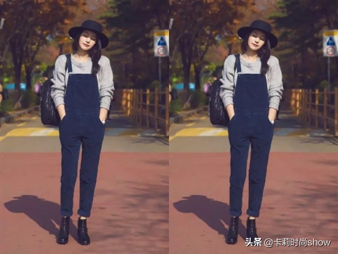 腿粗屁股大胯宽适合的背带裤,下半身偏胖女士裤子穿搭