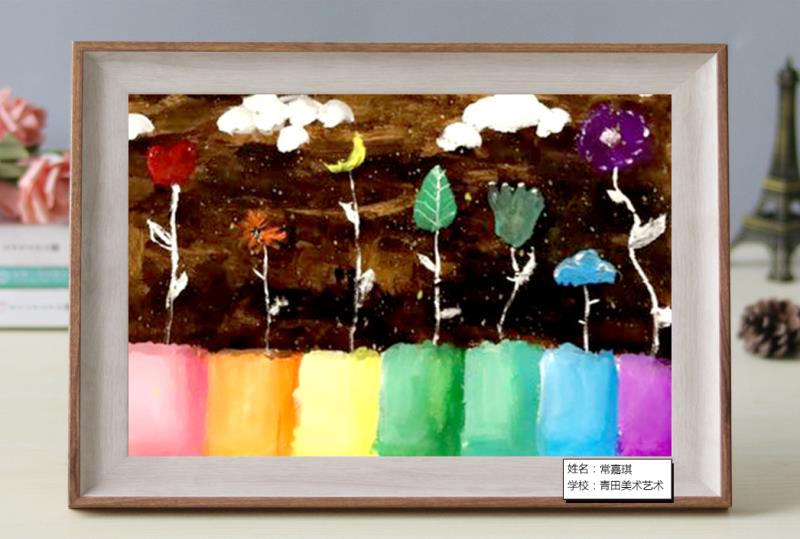 儿童水粉画主题,儿童水粉画作品熏衣草庄园