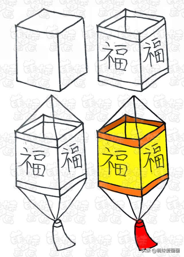 元宵节的灯笼怎么画好看,元宵节的灯笼怎么画又简单又好看