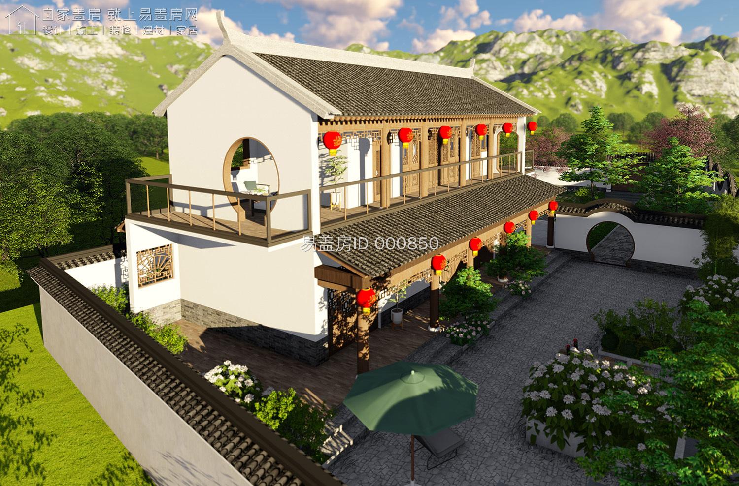 农村仿古自建房灯笼,中式别墅大红灯笼