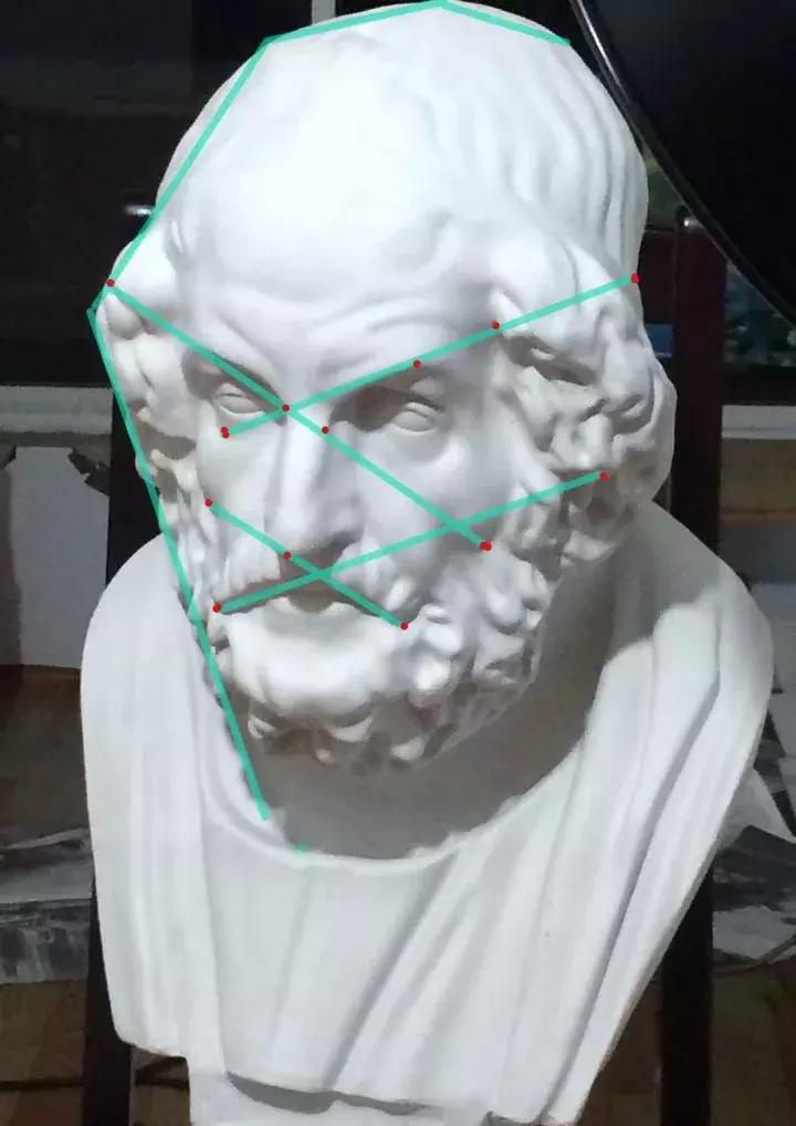 石膏像琴女素描步骤图,素描教程石膏像的步骤解析