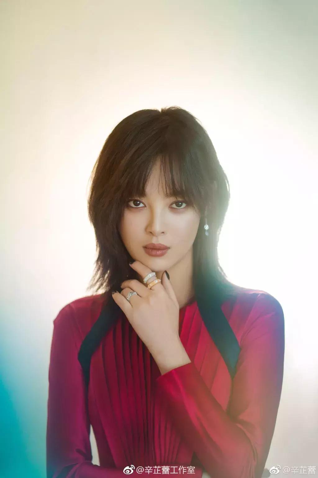 脸大适合辛芷蕾发型么,辛芷蕾中长锁骨发层次发型图片