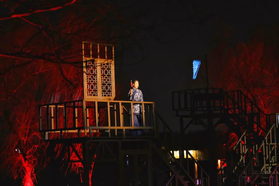 沙家浜夜游最新,常熟沙家浜景区夜色