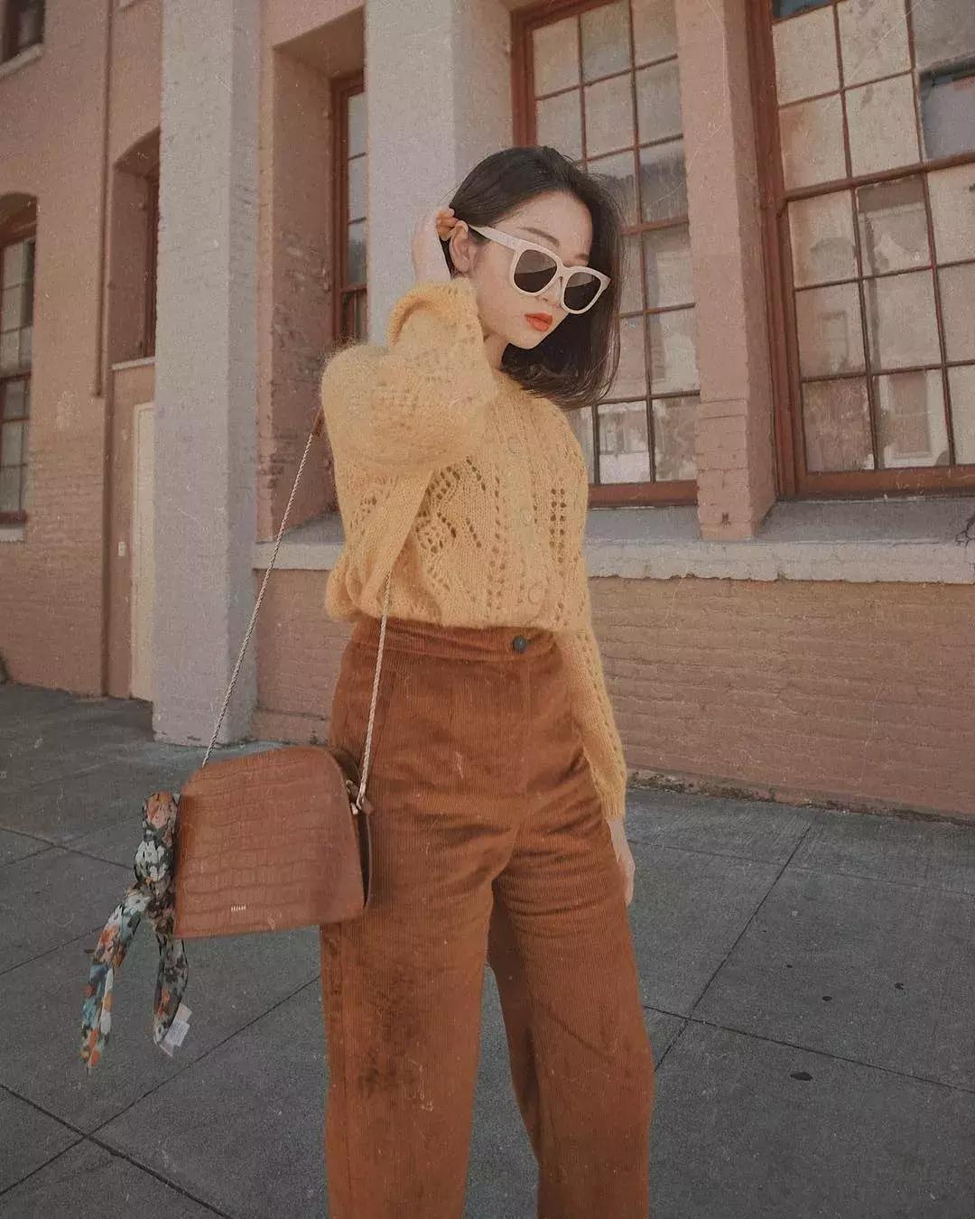 黑色阔腿裤加长版垂感慵懒风秋冬,秋冬慵懒感阔腿裤