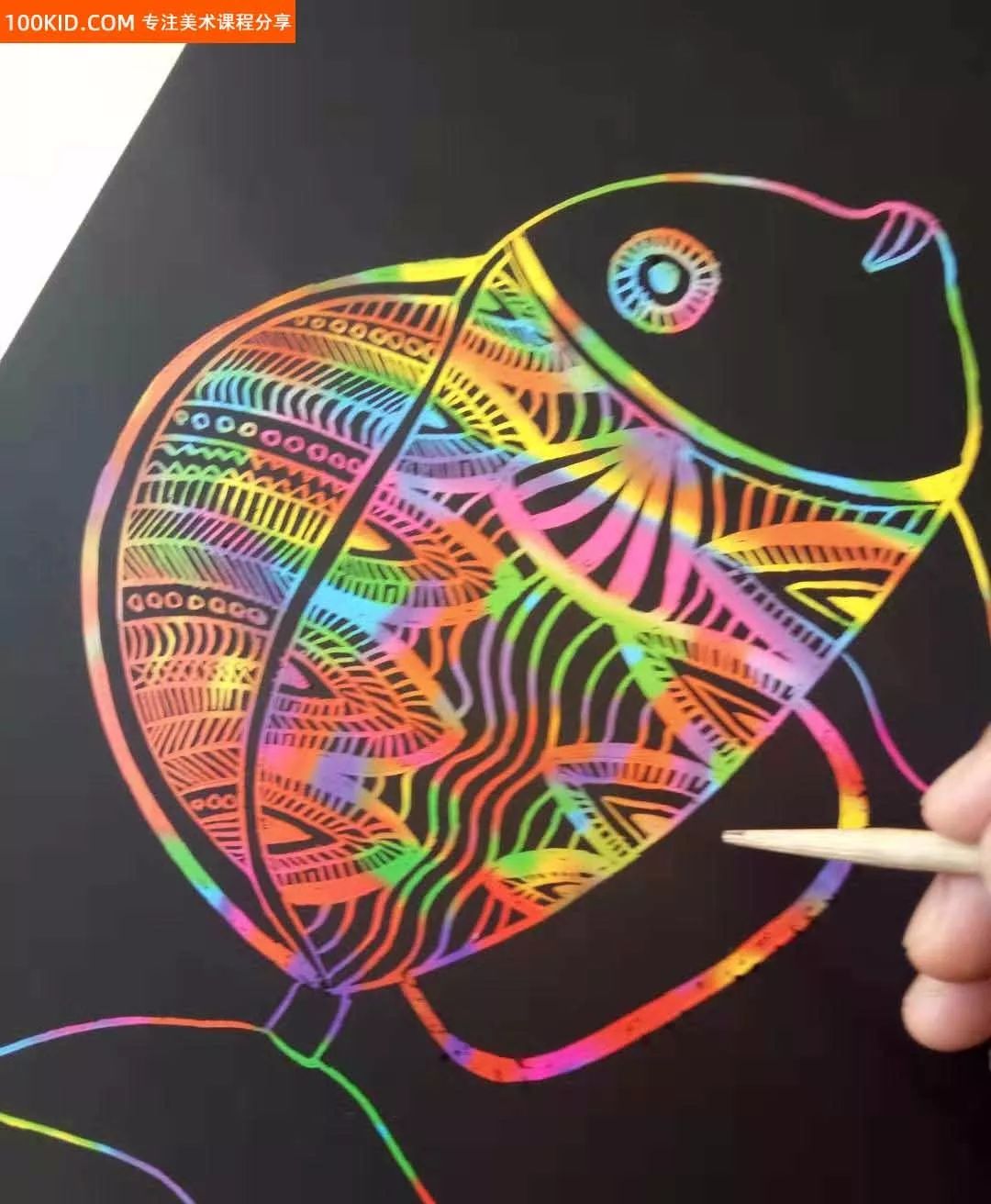 热带鱼怎么画线描图文,彩铅画观赏鱼