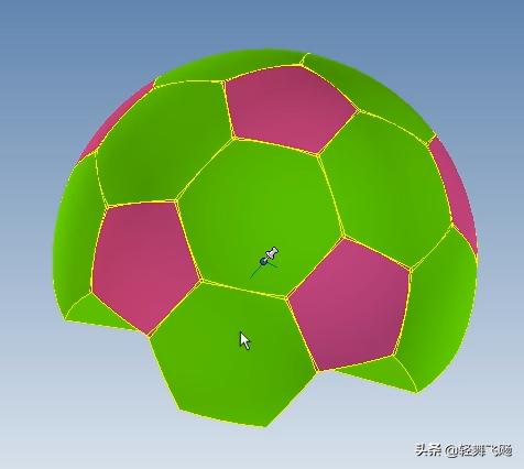 caxa三维实体设计画足球,caxa画足球