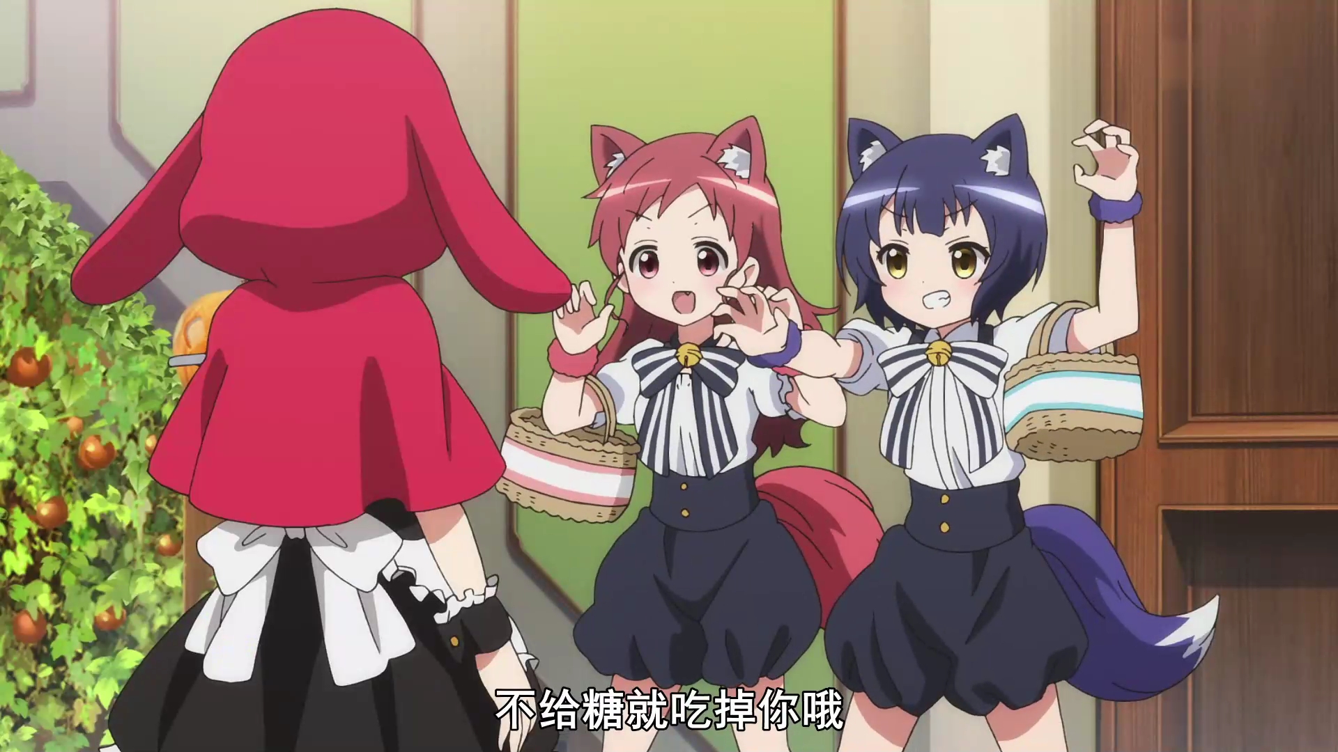 点兔也过万圣节，纱路化身为小红帽，千夜打扮中二十足