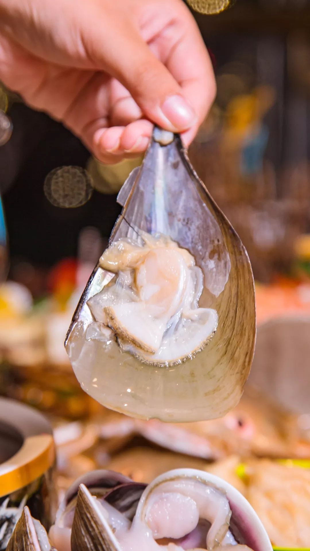 象拔蚌三文鱼鹅肝刺身拼盘,鹅肝苹果刺身