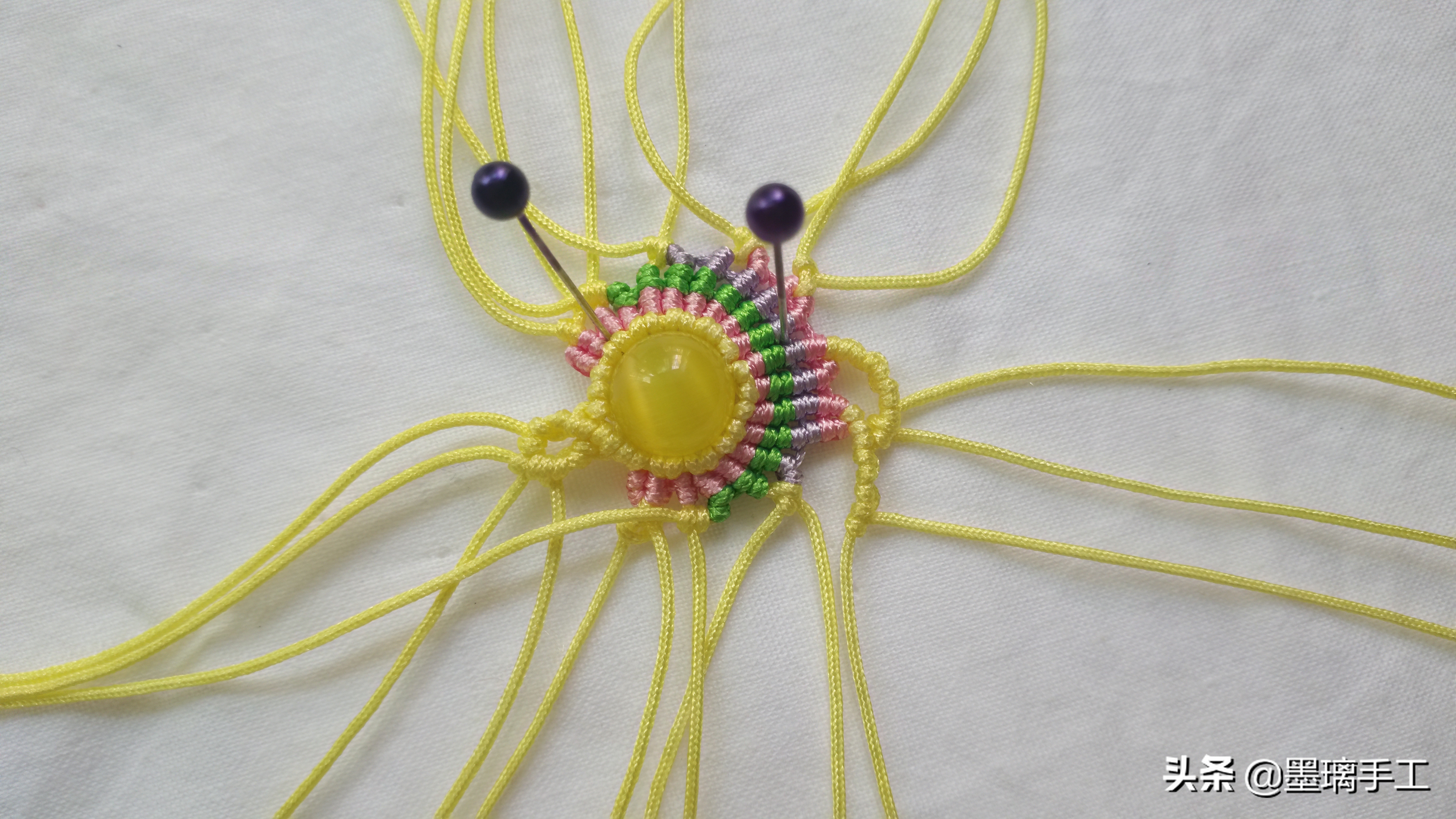 复古耳环编绳教程,简单北欧风手工编绳