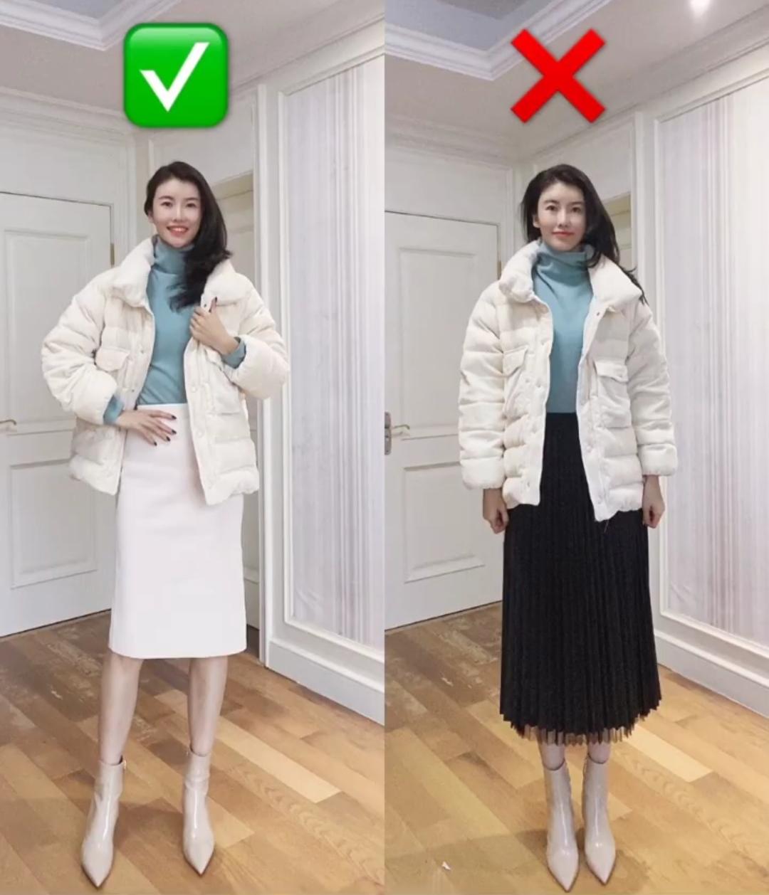 大码假两件棉服女短款显瘦,保暖棉服显瘦穿搭