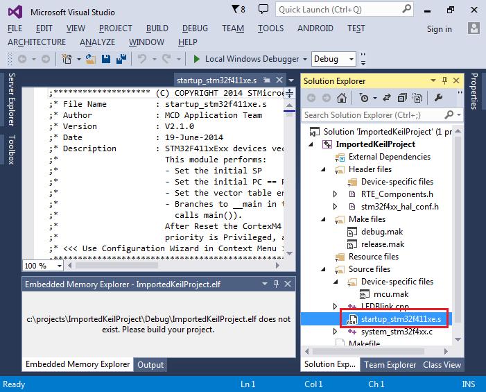 使用VisualGDB开发KeilMDK-ARM项目