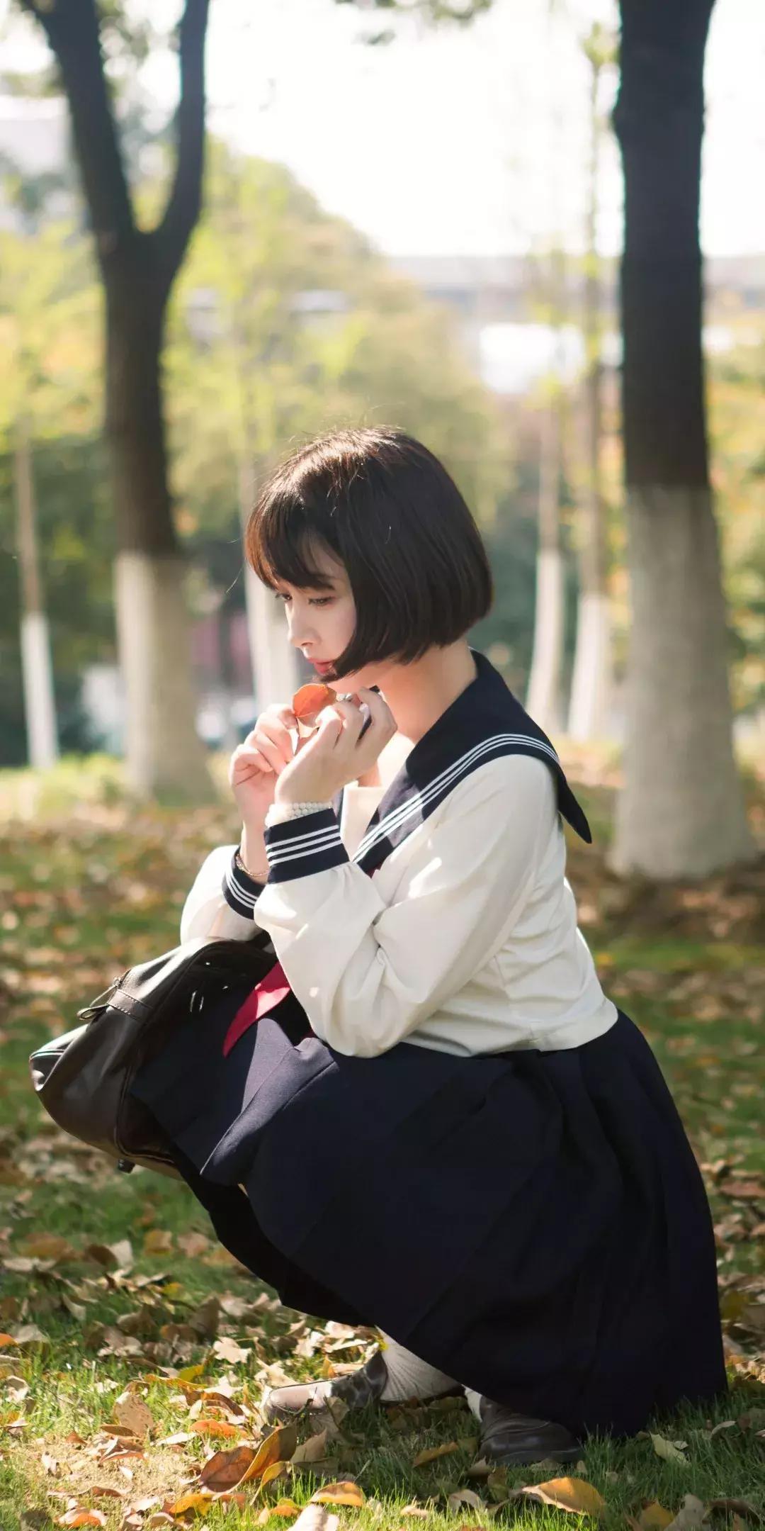 多人黑色jk制服照片壁纸,jk制服女生壁纸高清