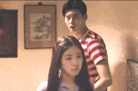 搞笑gif趣图姑娘有话好好说别动手,开心一刻gif搞笑动图