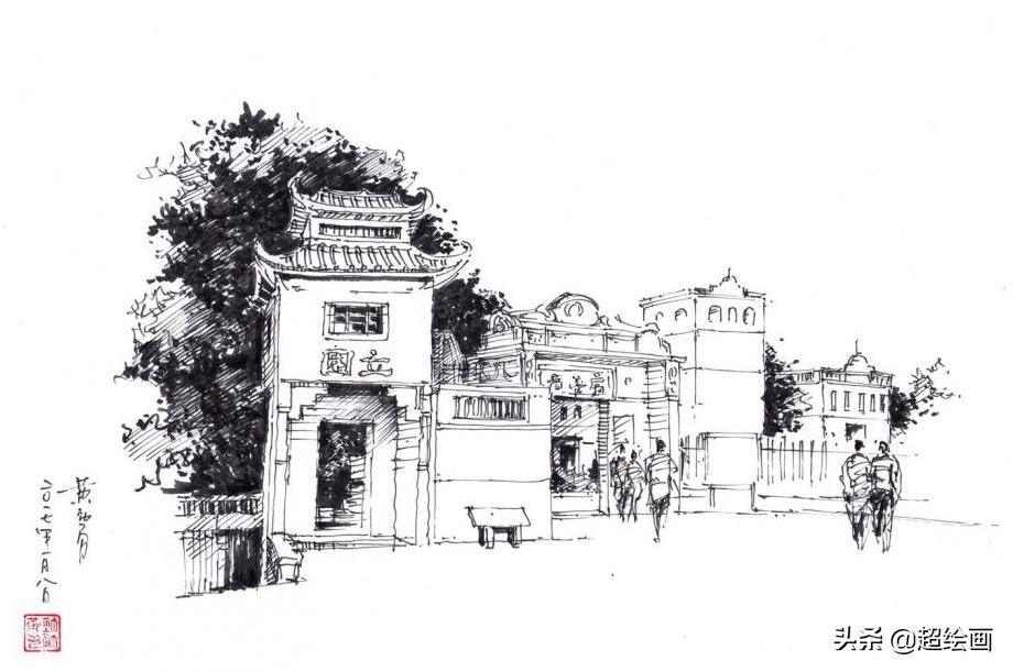 十大顶级钢笔画速写,钢笔速写100幅图片