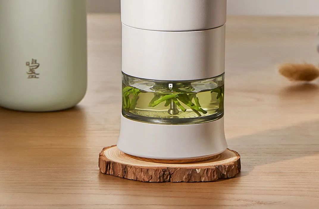 保温杯独立茶仓一键开盖,独立茶仓保温杯可爱