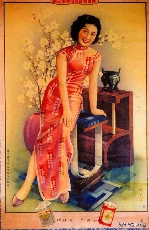 民国风--岁月里的民国香烟广告画都是大美女