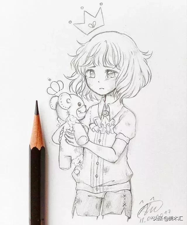 线条感十足的动漫人物,线条感很强的人物素描