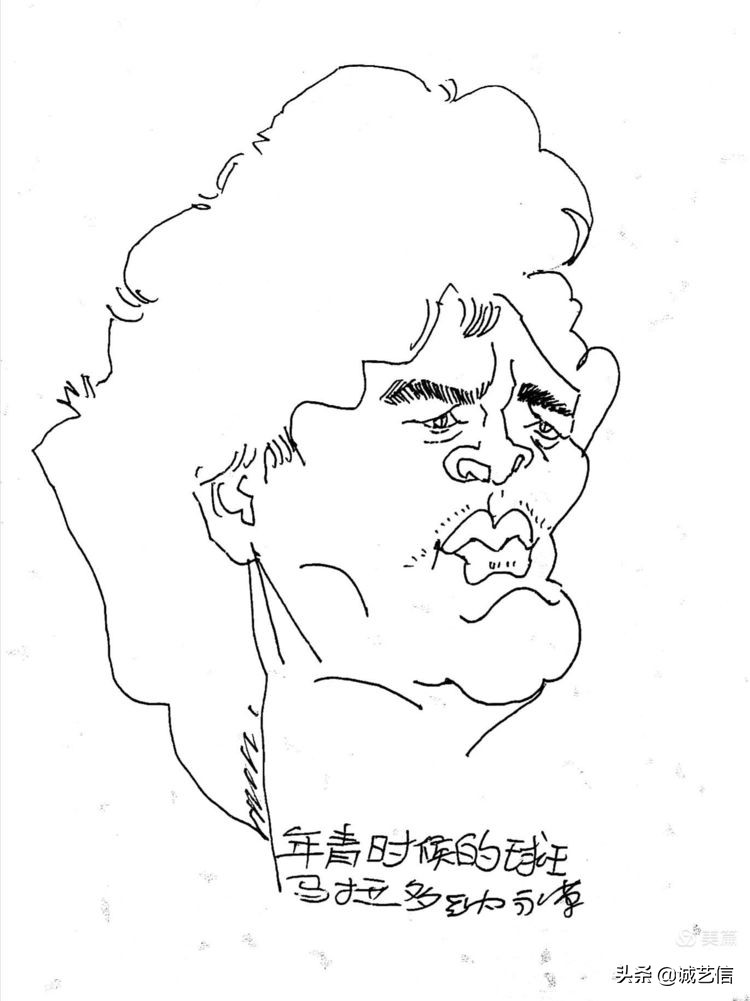 马拉多纳高清漫画壁纸,马拉多纳漫画