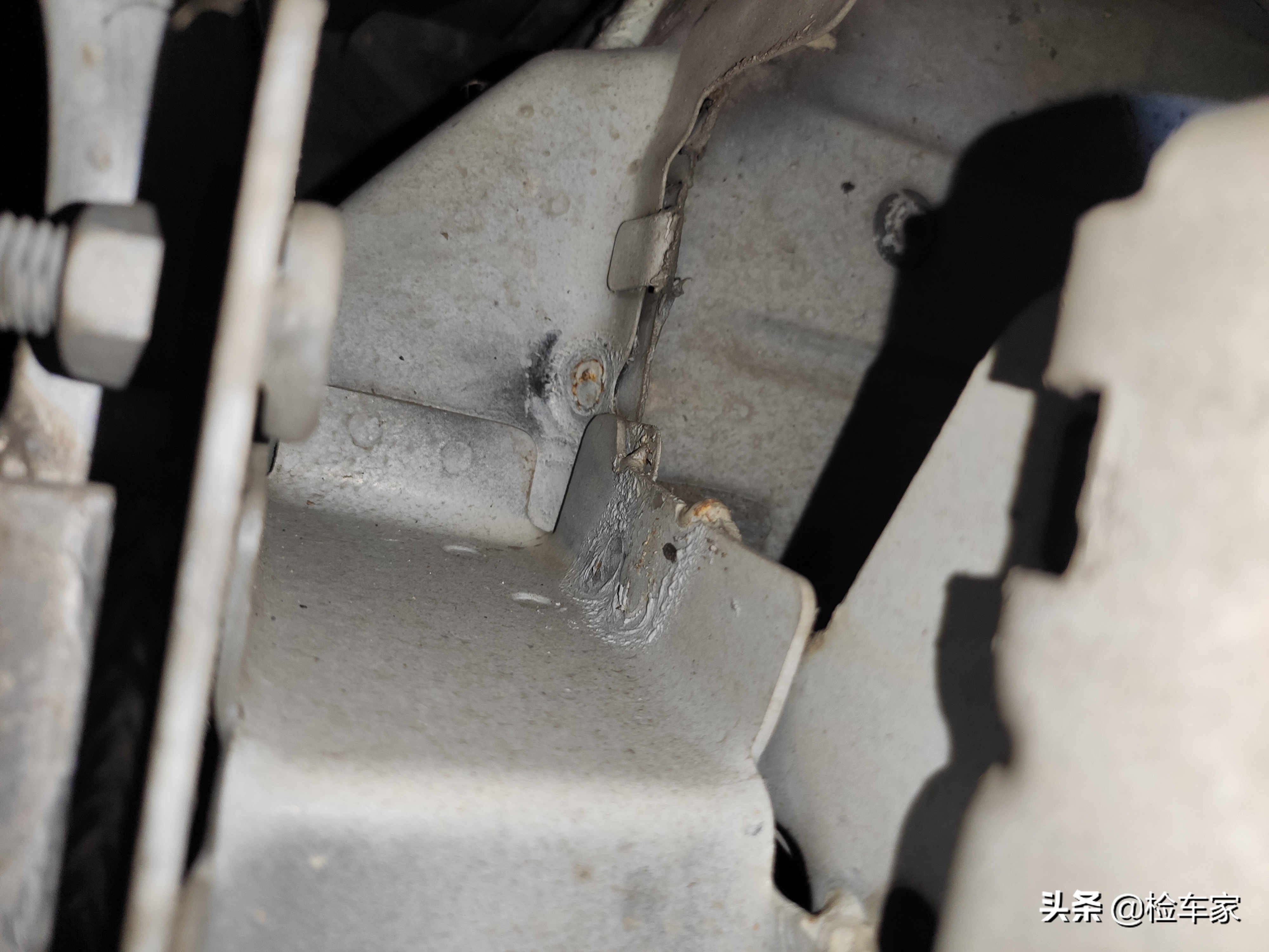 东北客户异地委托检测别克英朗，车尾焊接不敢买，客户：怕冻掉了