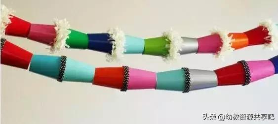 幼儿园环创教室吊饰简单又好看,幼儿园吊饰筷子纸杯环创简单好看