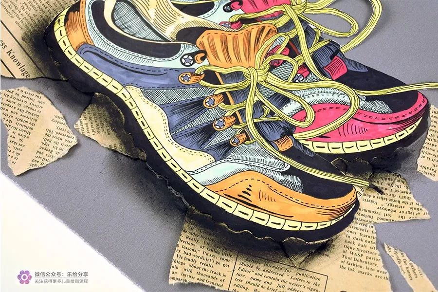 写生鞋子,我设计的鞋子绘画创意