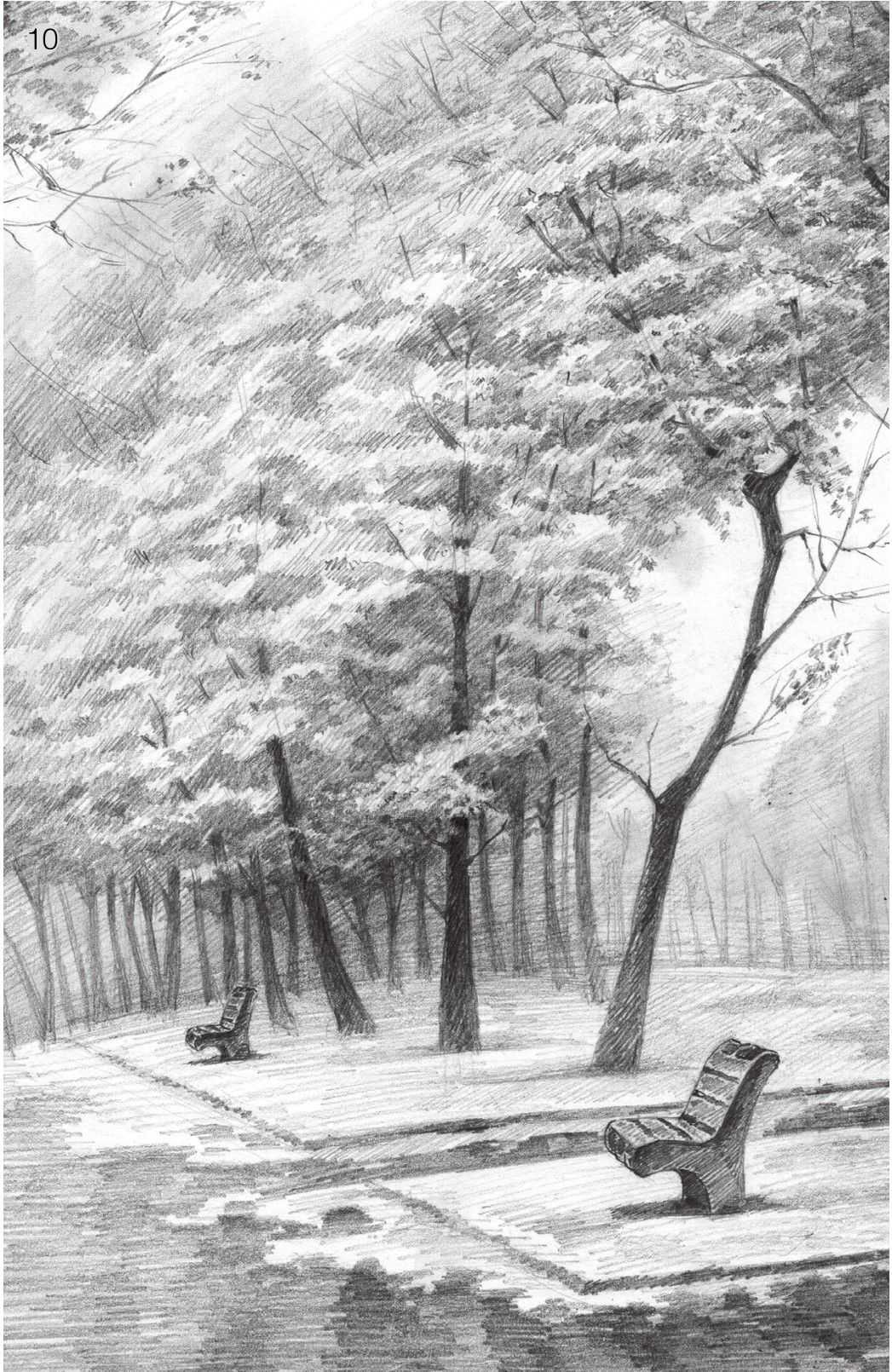 素描画画教程7-12岁素描风景画,2023年趣味素描风景画教程ppt