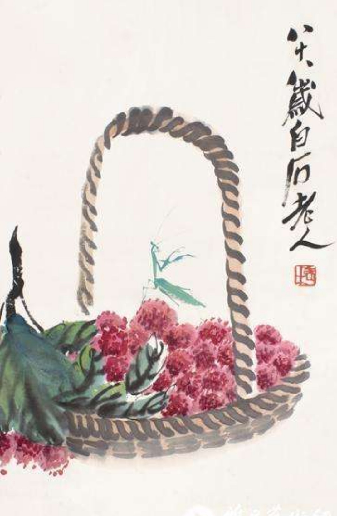 大师齐白石的一生的美术作品集,一代宗师齐白石珍贵作画记录