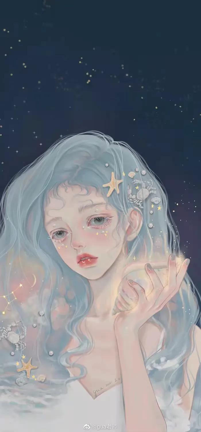 十二星座拟人图片涂色可打印,十二星座古风插画头像