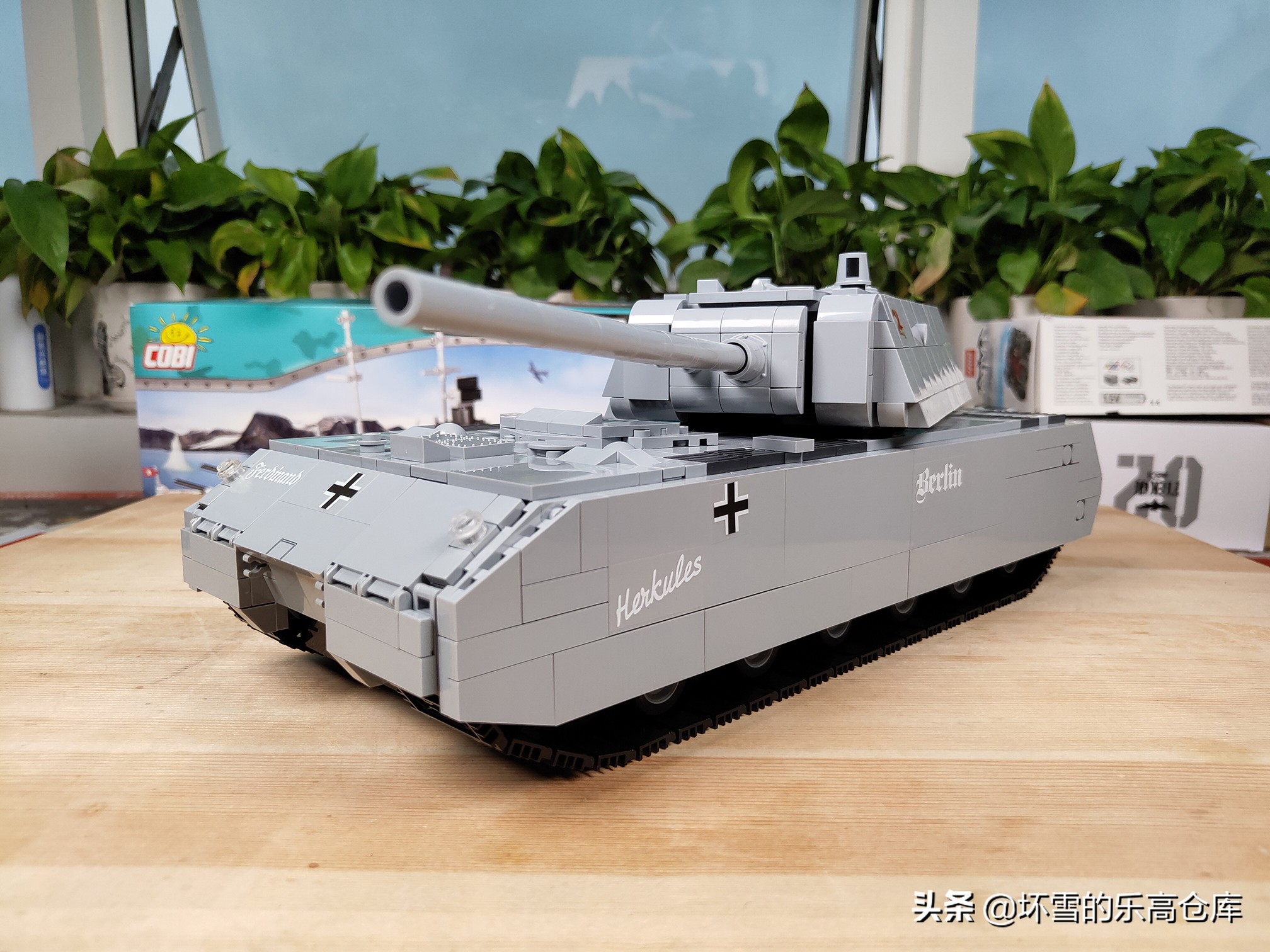cobi积木英国超重型坦克拼装过程,cobi鼠式积木坦克