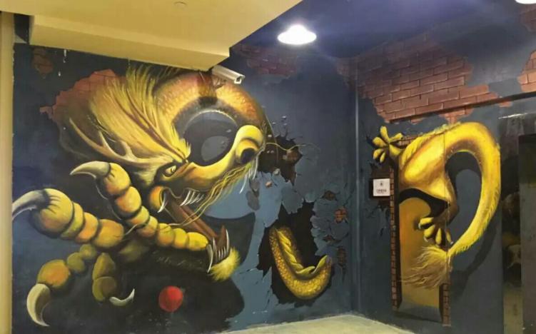 3D墙绘效果图,3d墙绘素材图片震撼大气